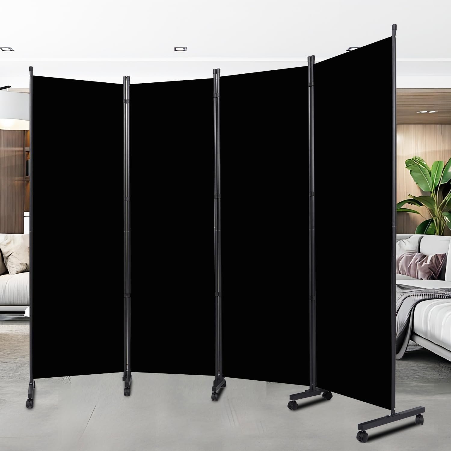 Room Divider Portable 88'' Partition with 4 Panels