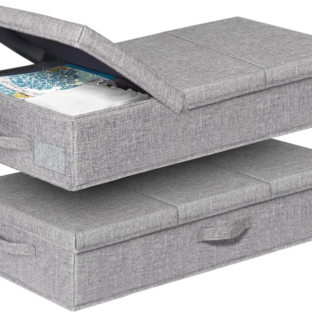 Under Bed Storage Containers with Lids, 2 Pack